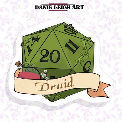 Druid Dungeons and Dragons Sticker - Vinyl or Holographic three sizes
