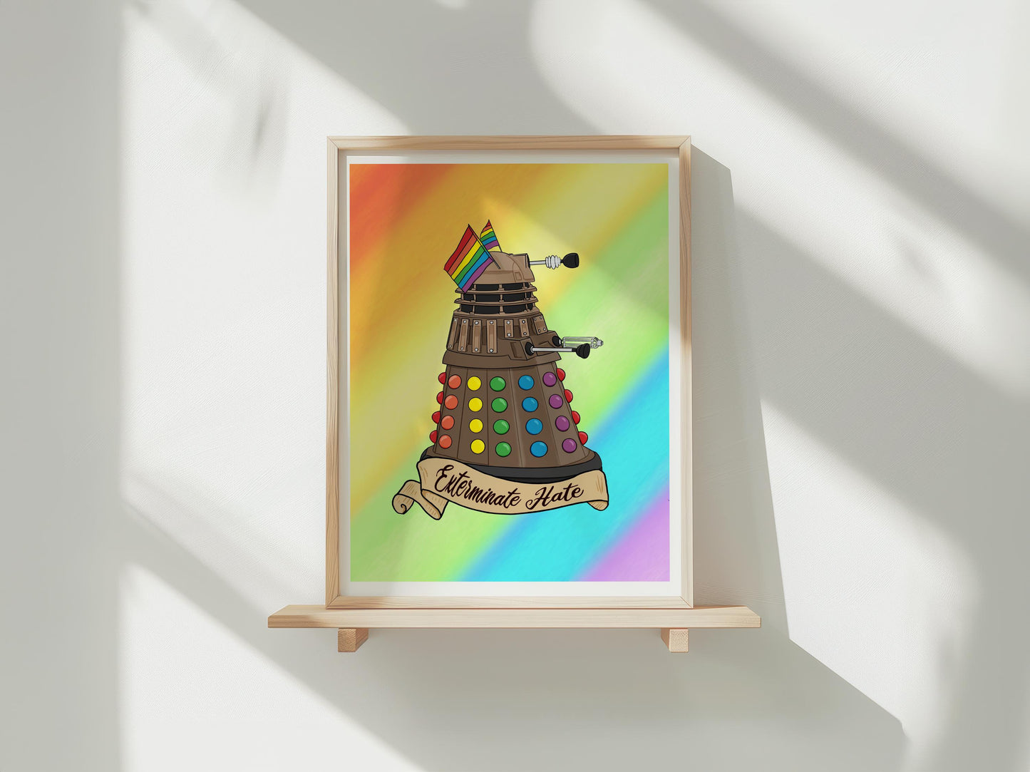 Pride Dalek - Exterminate Hate - A4 print
