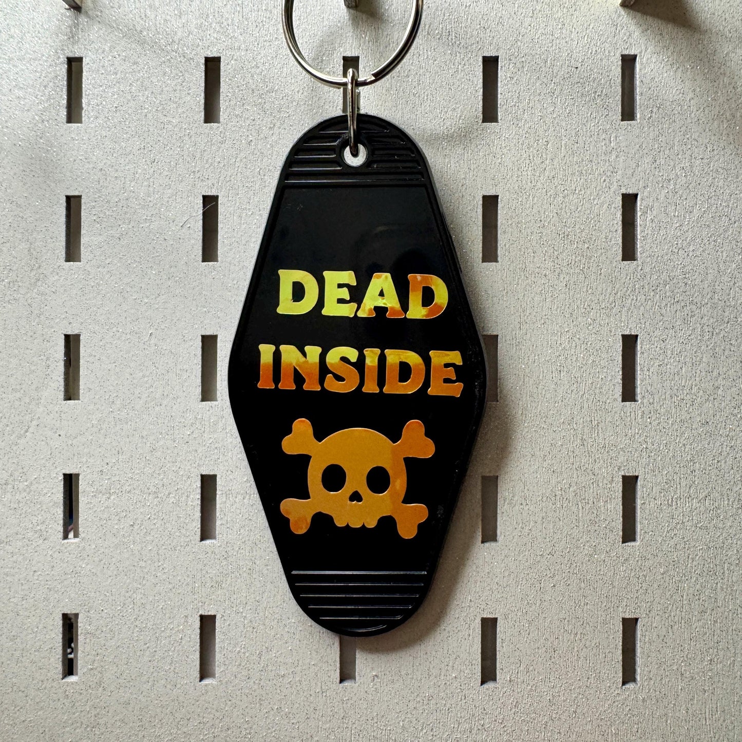 Dead Inside - Black or Clear Motel keyring