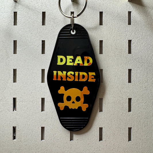 Dead Inside - Black or Clear Motel keyring