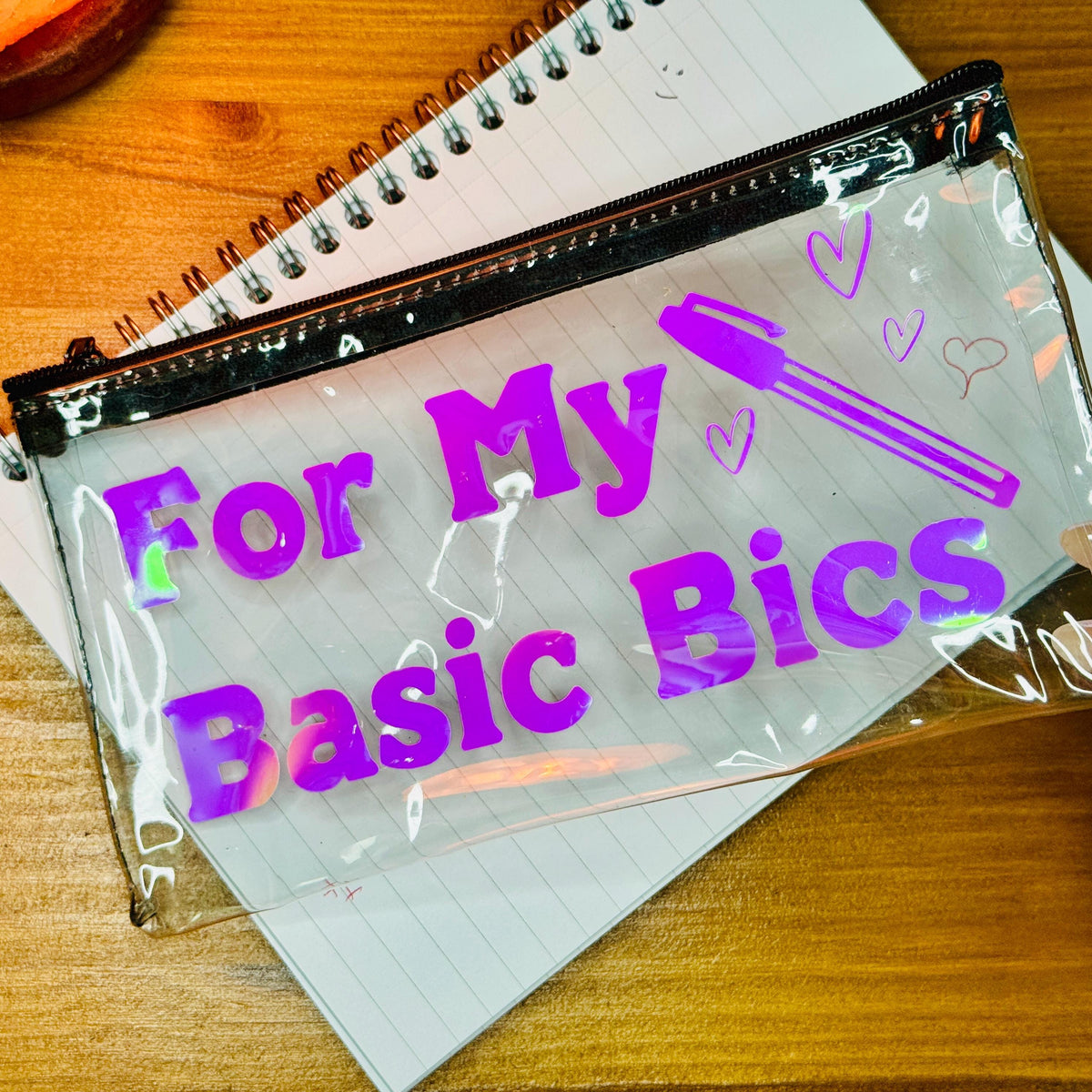 For My Basic Bics - clear pencil case