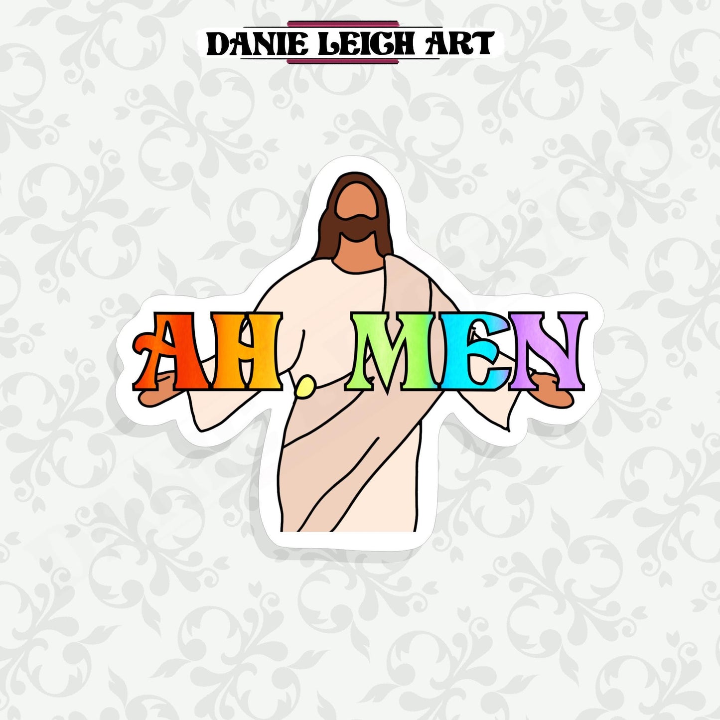 Ah, Men - Pride Sticker - holographic or vinyl three sizes available