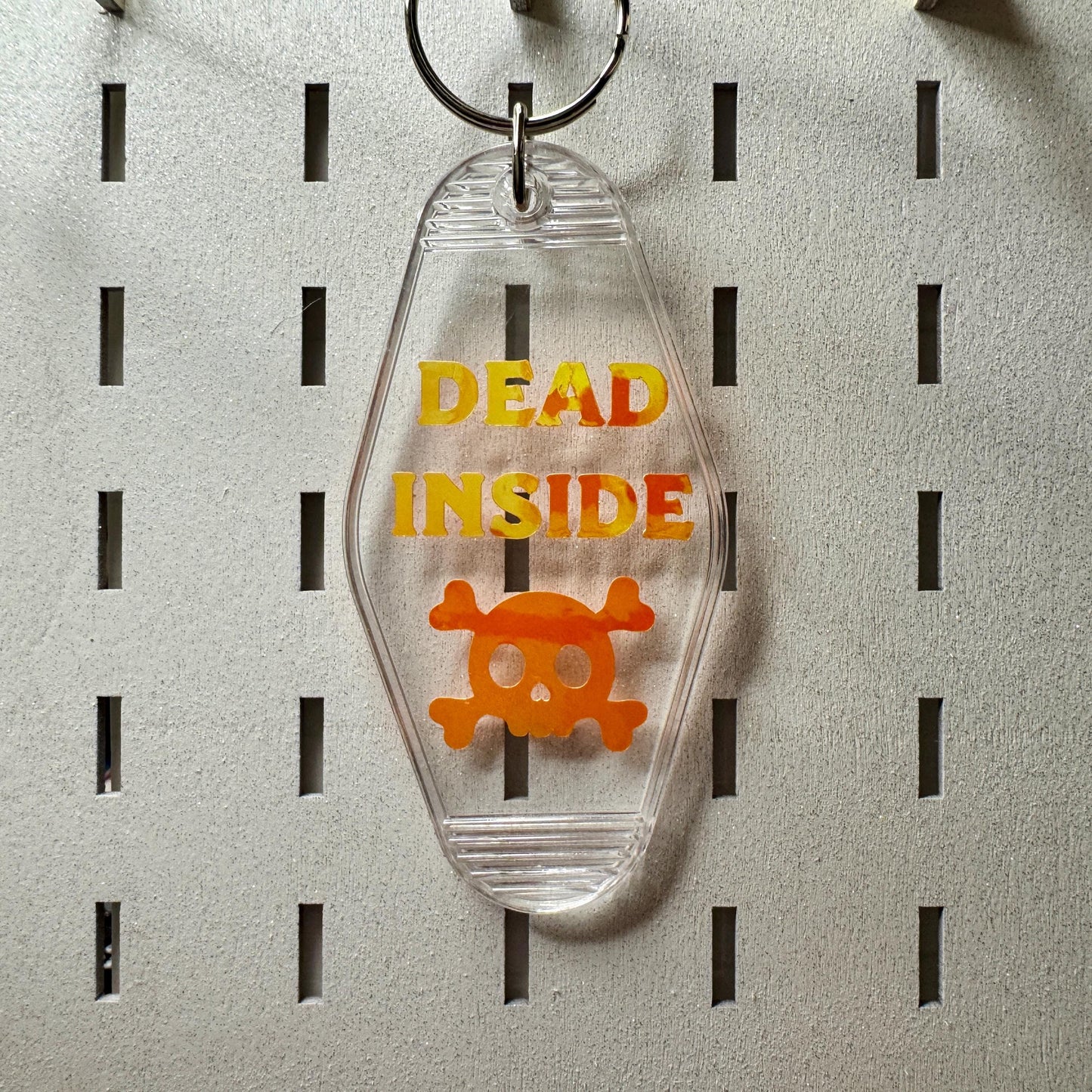 Dead Inside - Black or Clear Motel keyring