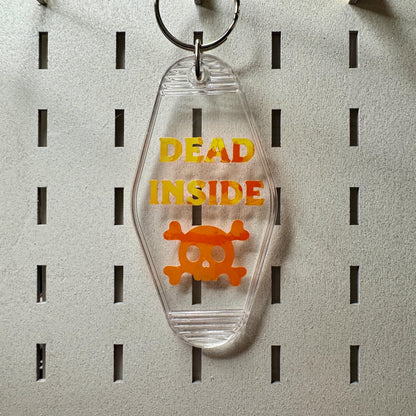 Dead Inside - Black or Clear Motel keyring