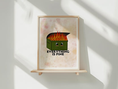 Everything is fine - A4 print