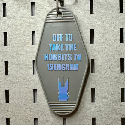 Lord of the Rings Keychain: Holographic Isengard Motel Keyring