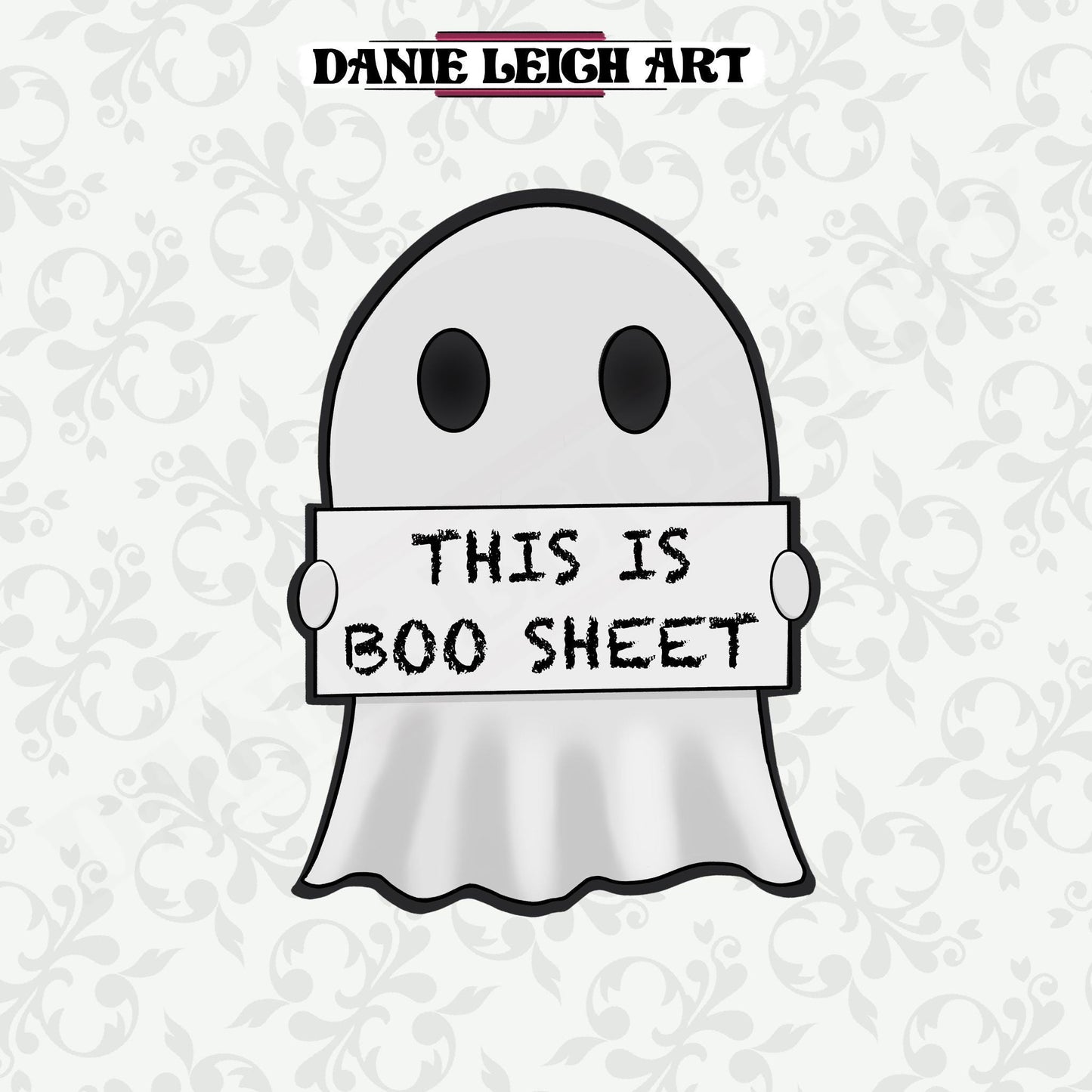 Boo sheet Ghost Sticker - holographic or vinyl three sizes available