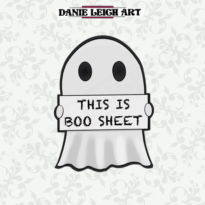 Boo sheet Ghost Sticker - holographic or vinyl three sizes available