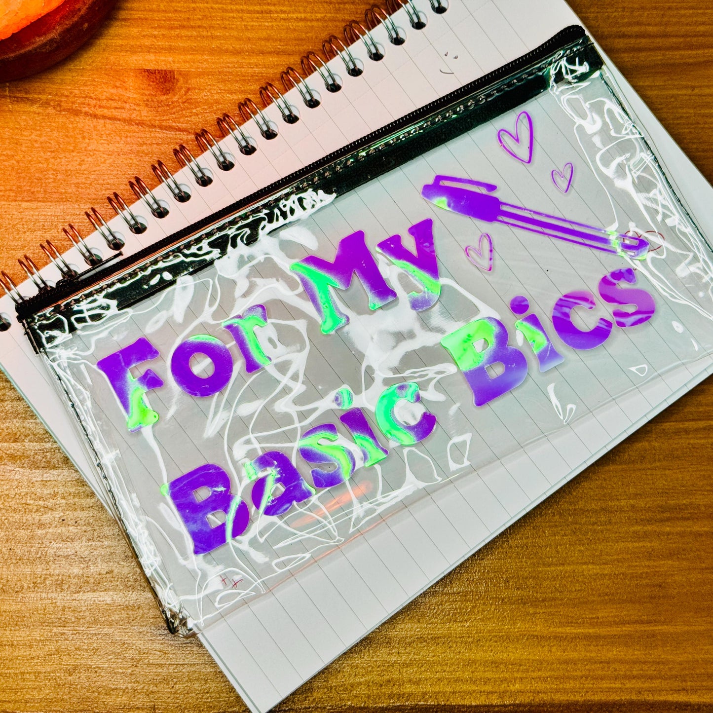 For My Basic Bics - clear pencil case