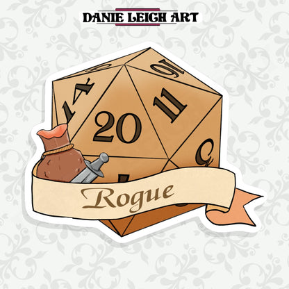 Rogue Dungeons and Dragons Sticker - Vinyl or Holographic three sizes