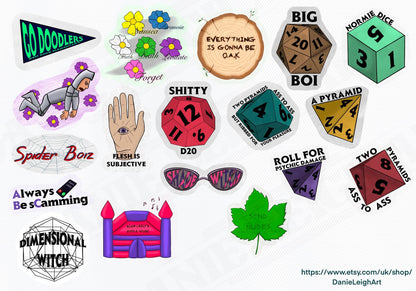 Oops! Sticker Bundle - Various sizes, types, misprints that are still good quality! LIMITED STOCK