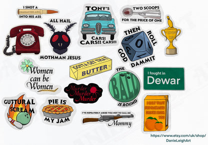 Oops! Sticker Bundle - Various sizes, types, misprints that are still good quality! LIMITED STOCK