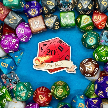 Warlock Dungeons and Dragons Sticker - Vinyl or Holographic three sizes