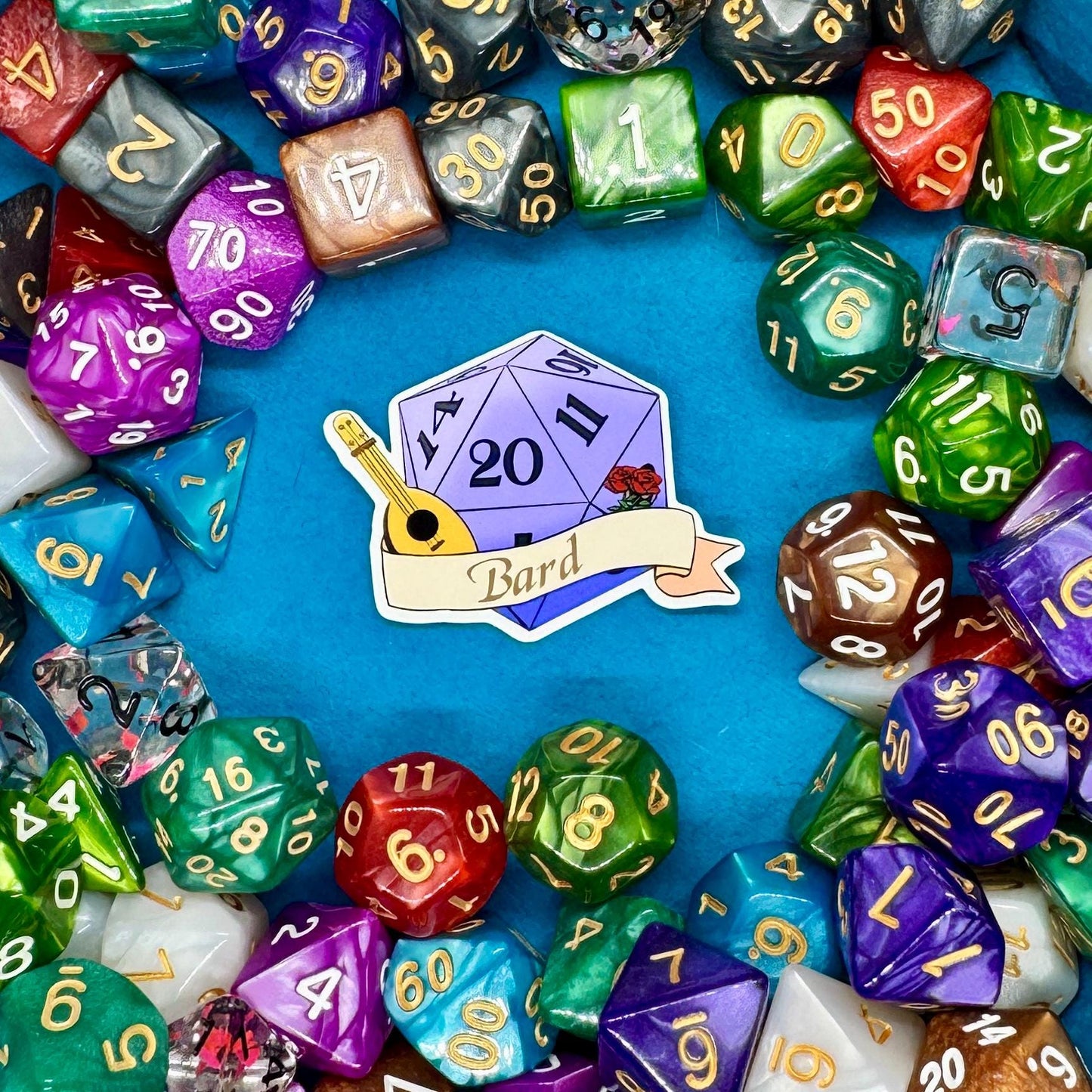 Bard Dungeons and Dragons Sticker - Vinyl or Holographic three sizes