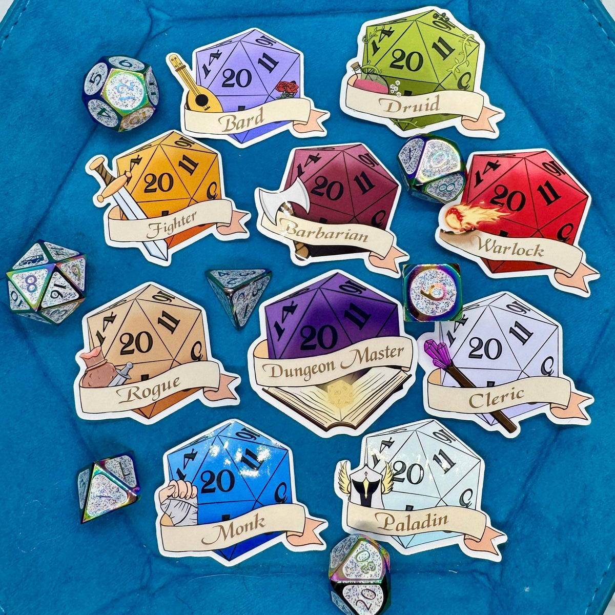 Cleric Dungeons and Dragons Sticker - Vinyl or Holographic three sizes