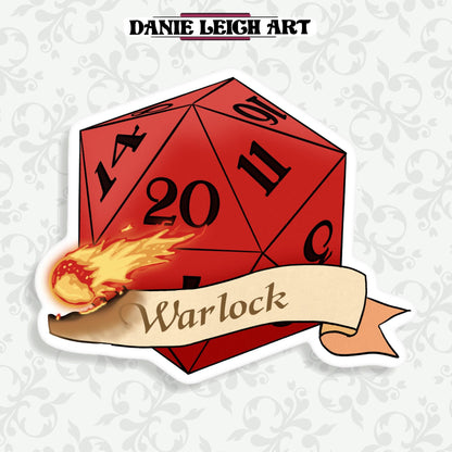 Warlock Dungeons and Dragons Sticker - Vinyl or Holographic three sizes