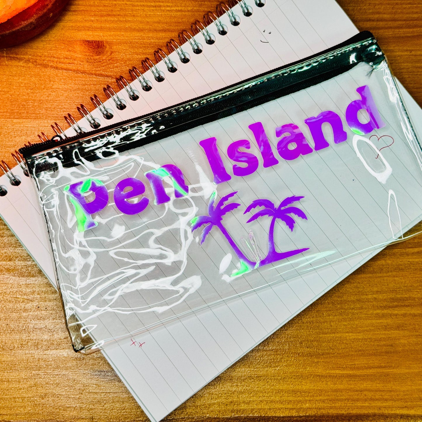 Pen Island - clear pencil case